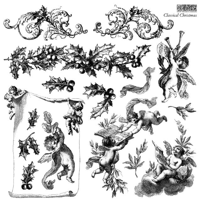 Classical Christmas 12x12 IOD Stamp™