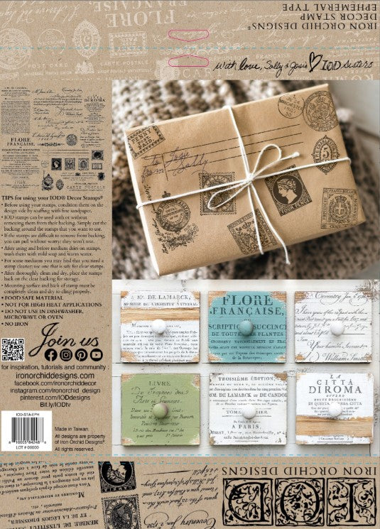 Ephemeral Type 12x12 IOD Stamp™