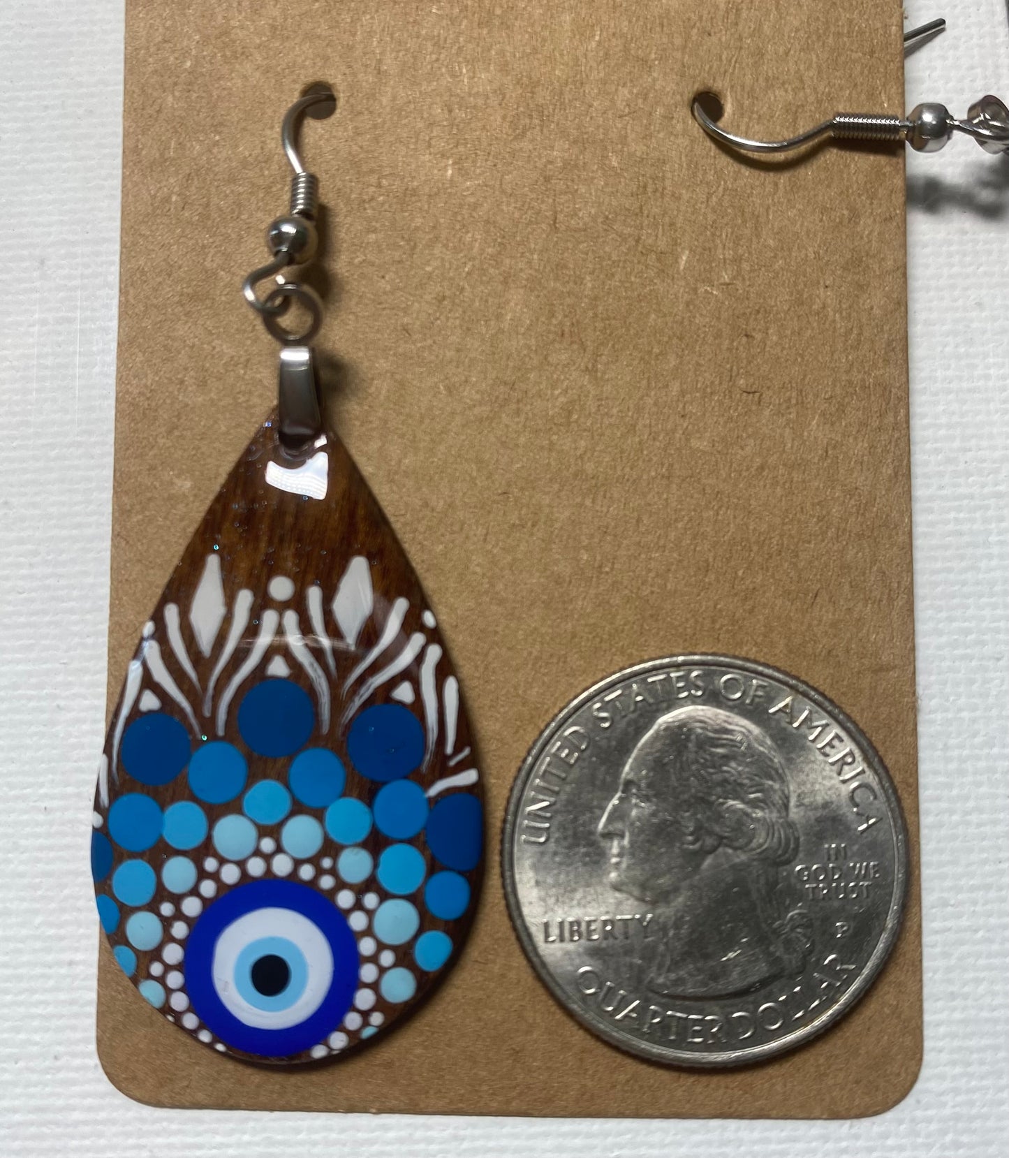 Blue Eye Dangle Earrings