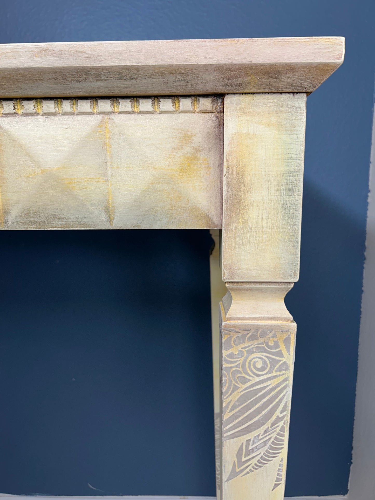 Boho Style Yellow Console Table