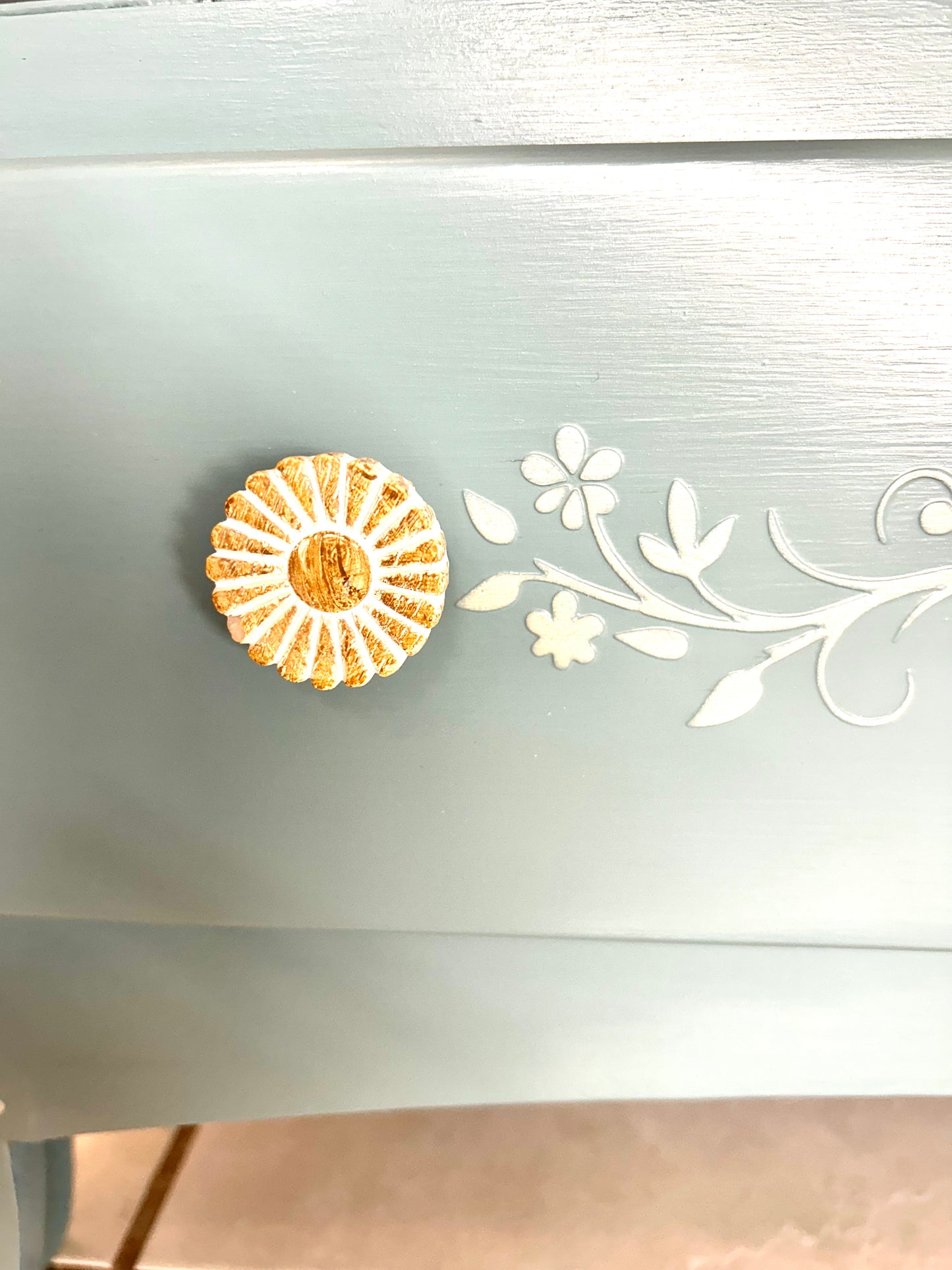 Modern Farmhouse Blue Nightstand