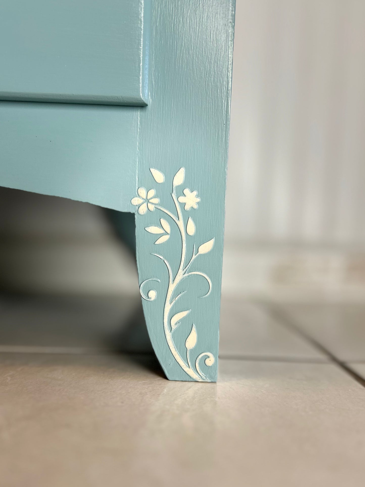 Modern Farmhouse Blue Nightstand