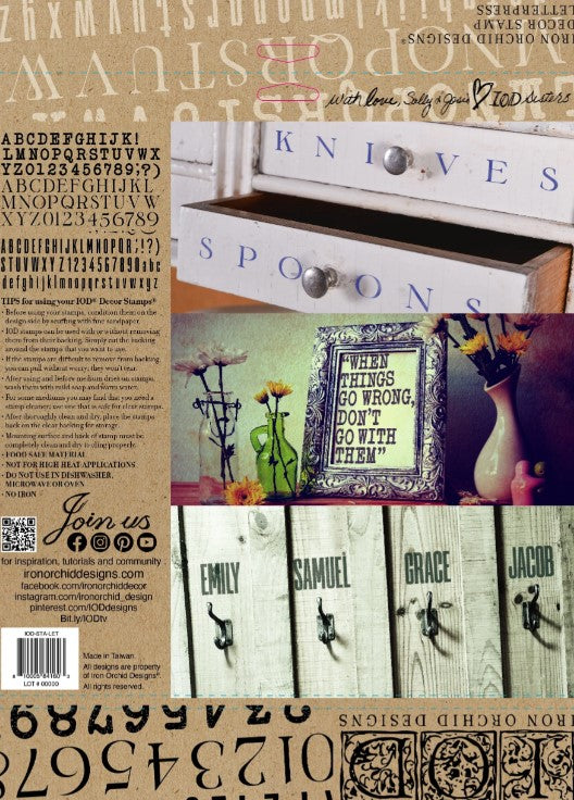 Letterpress 12x12 IOD Stamp