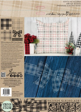 Pretty in Plaid 12x12 IOD Stamp