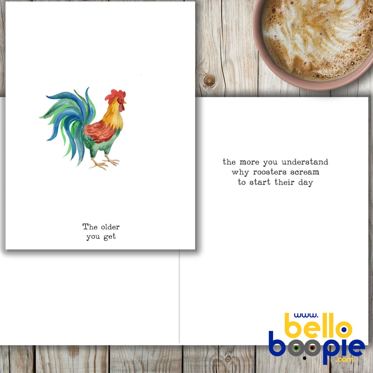 Rooster Birthday - Birthday Card