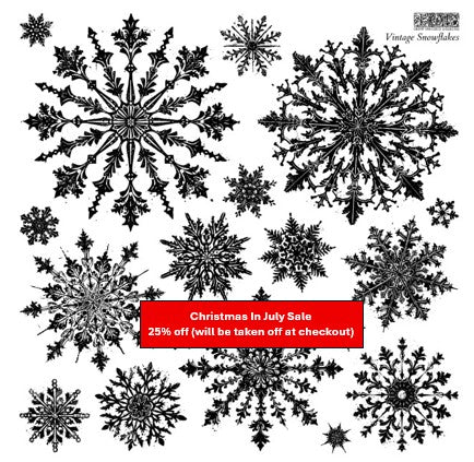 Vintage Snowflakes 12x12 IOD Stamp™