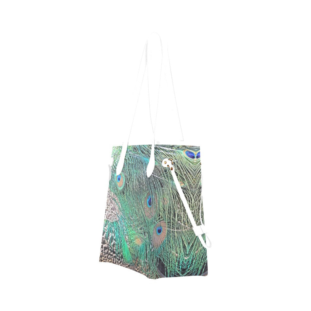 Peacock Allover Print Handbag