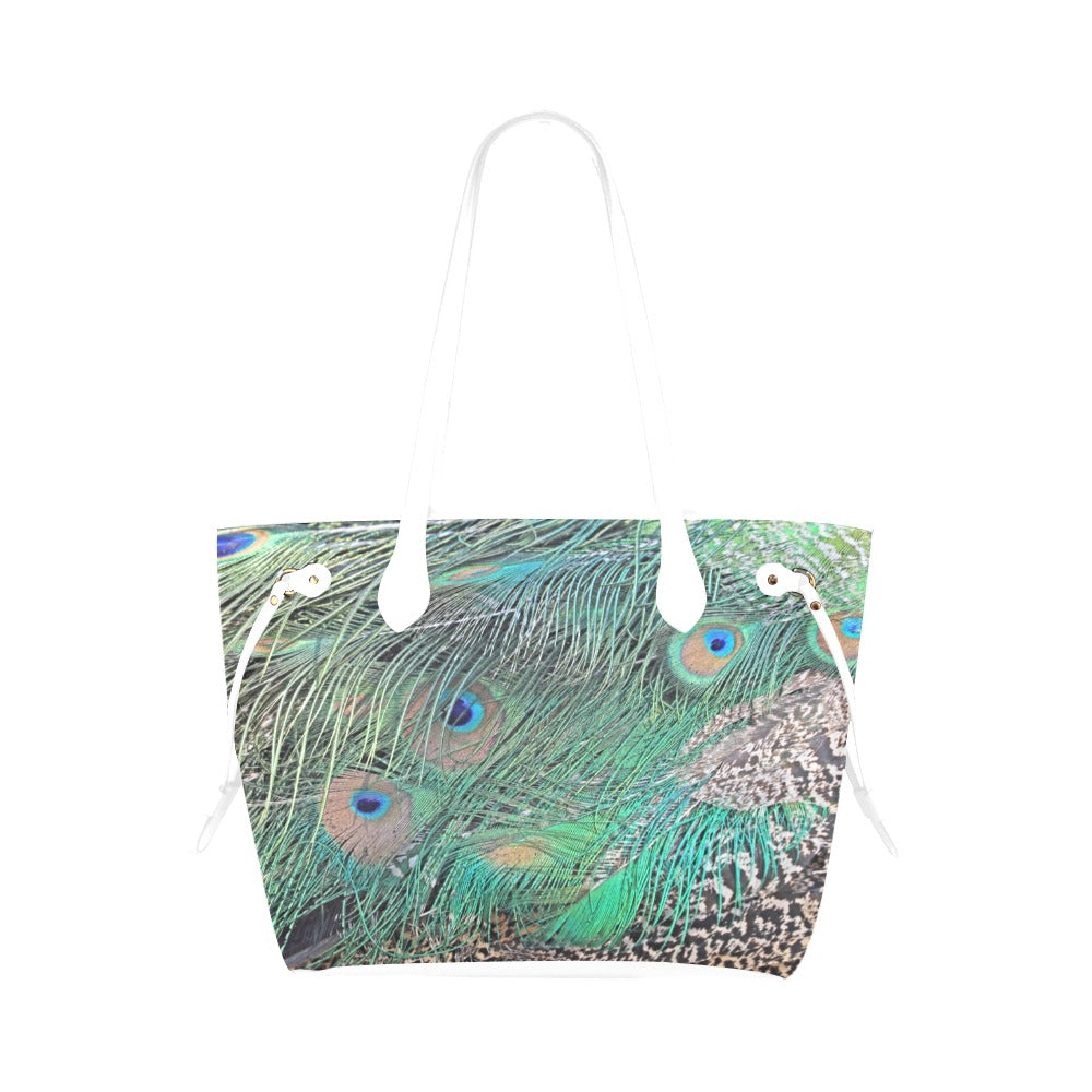 Peacock Allover Print Handbag