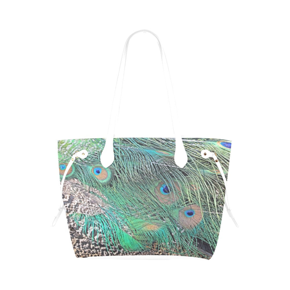 Peacock Allover Print Handbag