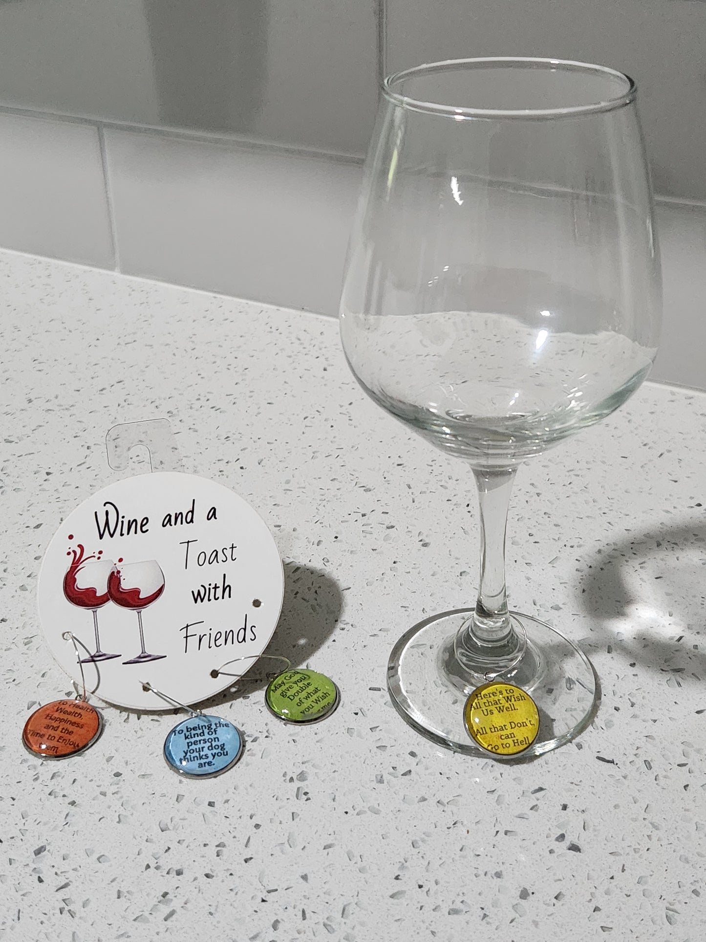 Wine Charm Set - Wine and a Toast with Friends