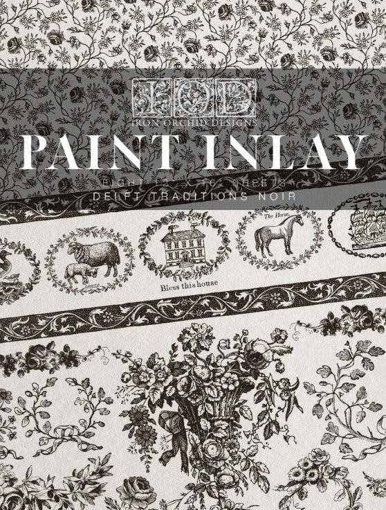 Delft Traditions Noir IOD Paint Inlay 12x16 Pad™