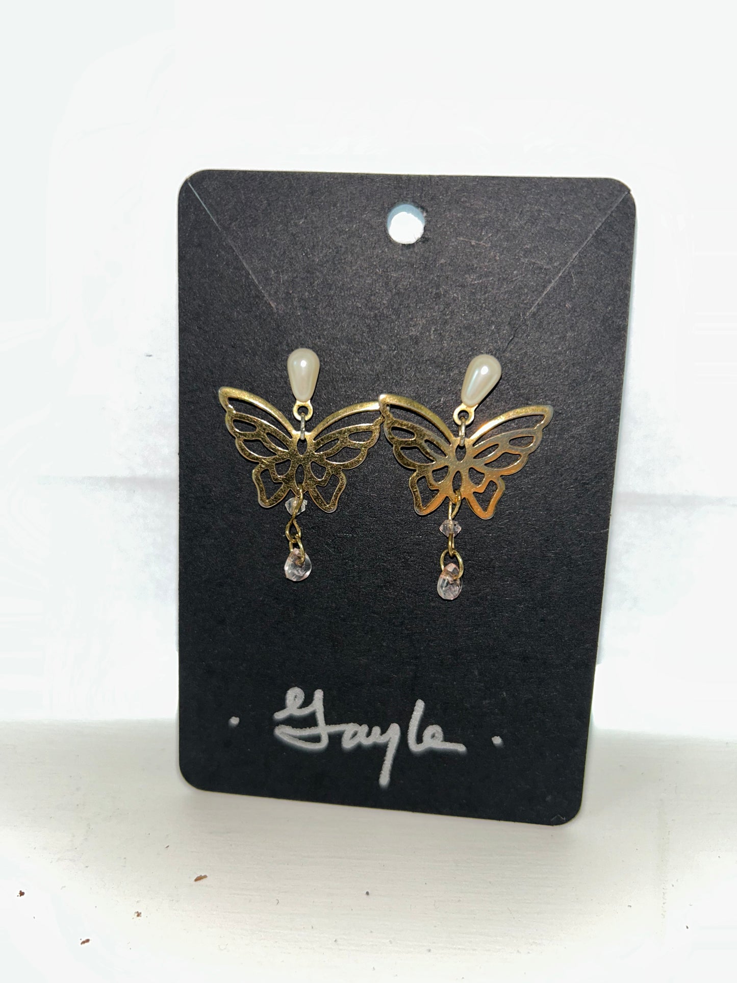 Pearl Butterfly Earrings