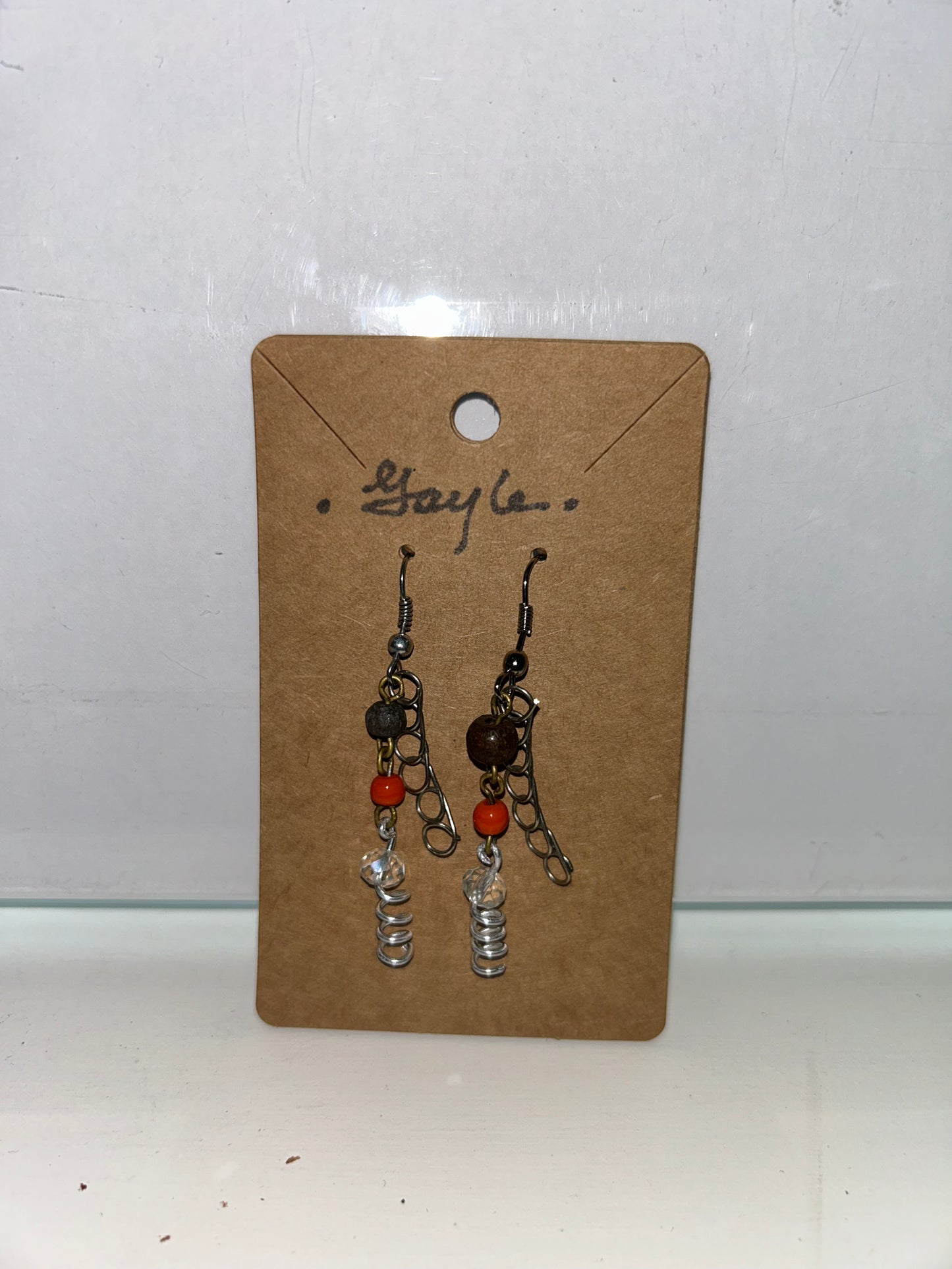 Orange Twist Earrings