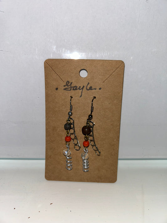 Orange Twist Earrings