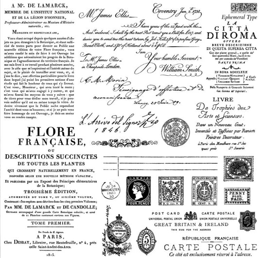 Ephemeral Type 12x12 IOD Stamp™