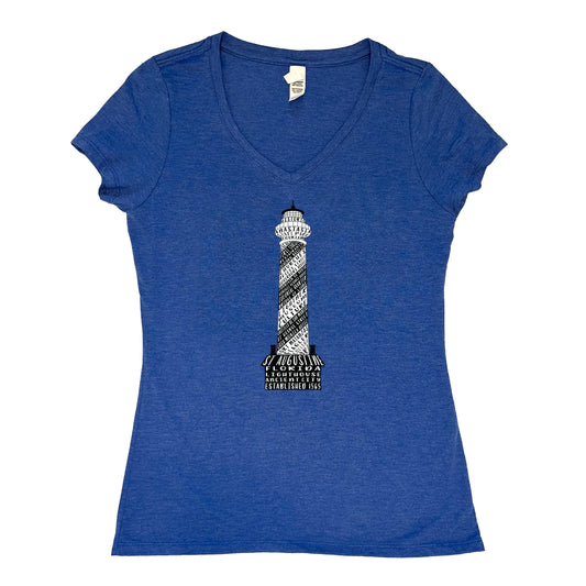 St. Augustine Lighthouse V Neck Tee