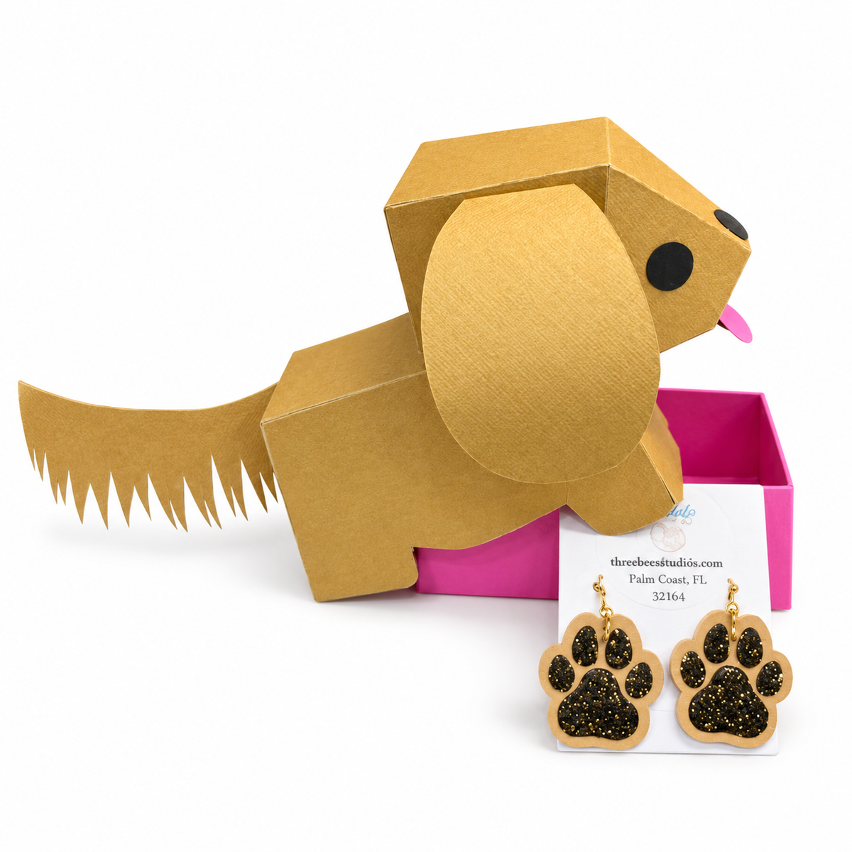 Golden Puppy Gift Box