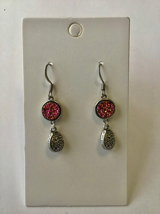 Pink Crystal Earrings