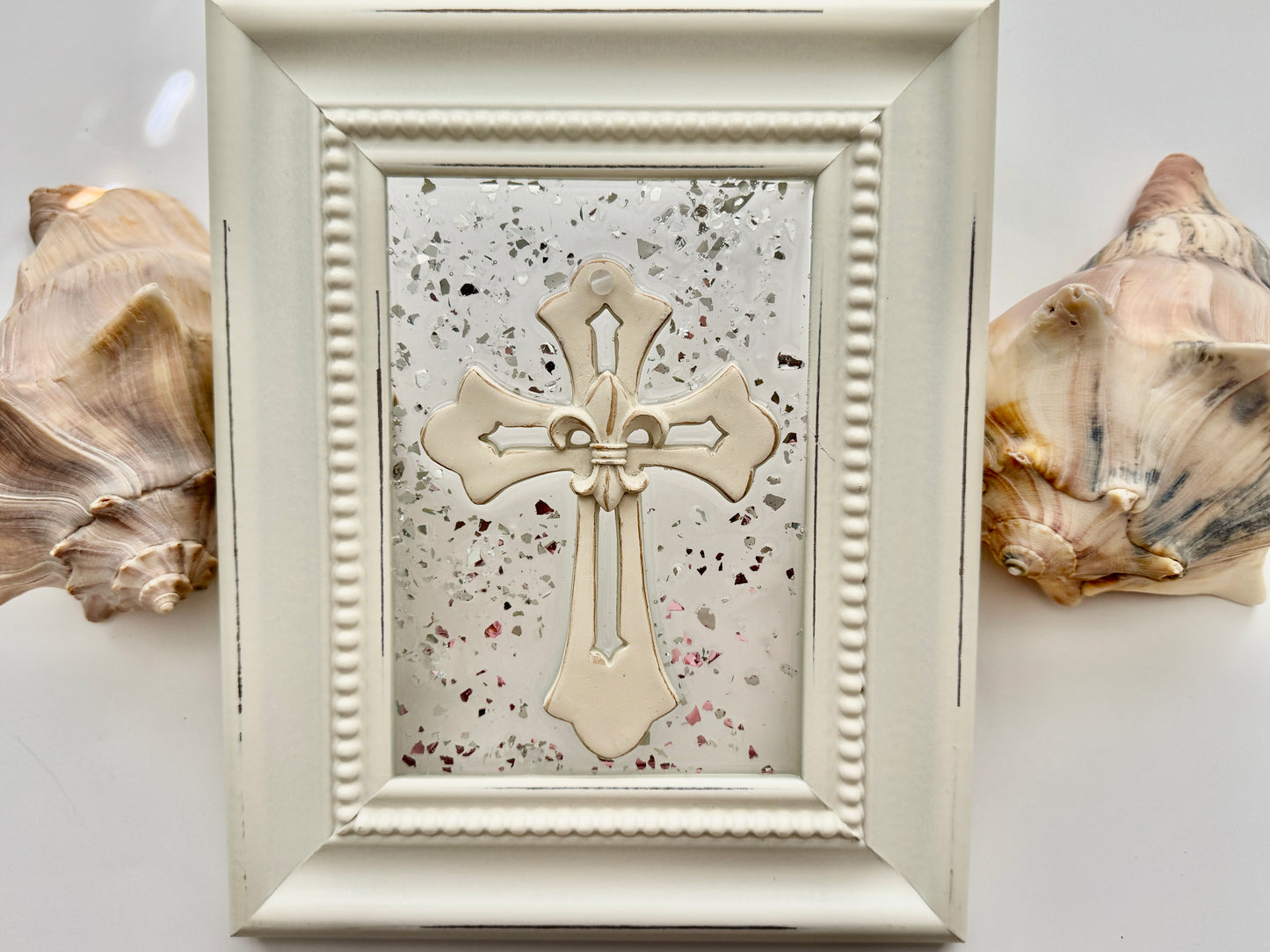 White Cross Resin Art