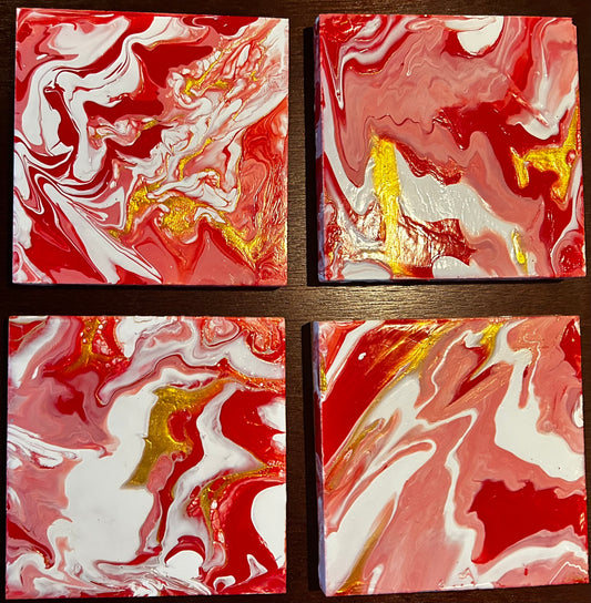 Hand Poured Acrylic Coasters