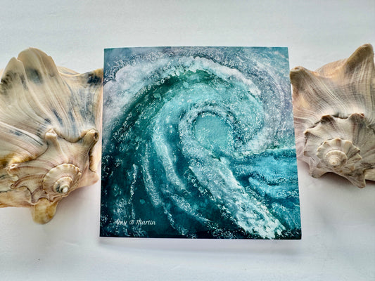 Watercolor Ocean Wave Card