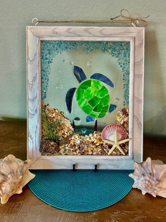 Stunning Cut Glass Sea Turtle Resin Window (Limited Edition)