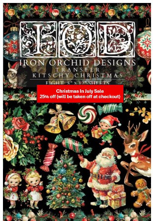Kitschy Christmas IOD Transfer 8x12 Pad™