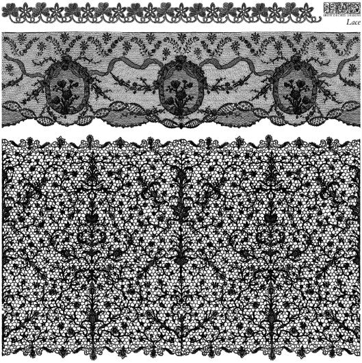 Lace 12x12 IOD Stamp