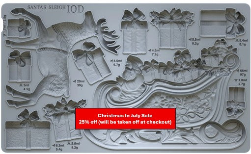 Santa's Sleigh 6x10 IOD Mould™