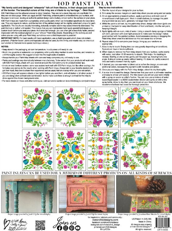 Vida Flora IOD Paint Inlay 12x16 Pad™