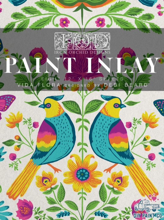 Vida Flora IOD Paint Inlay 12x16 Pad™