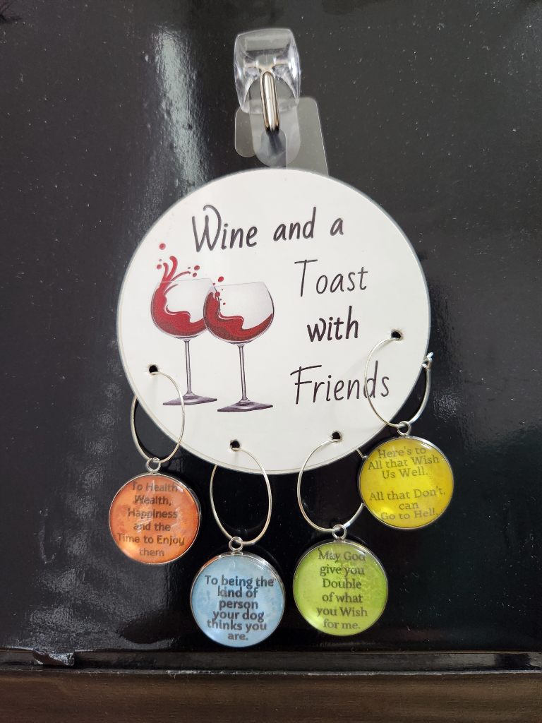 Wine Charm Set - Wine and a Toast with Friends