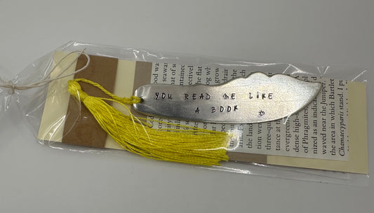 Knife Bookmark - You Read Me Like a Book with Yellow Tassel