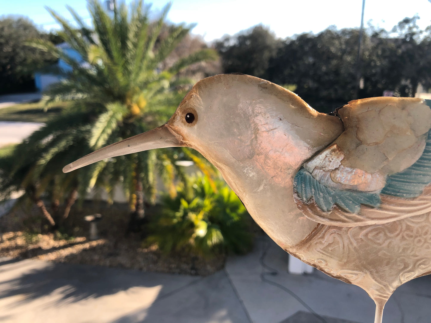 Metal & Capiz Shell Shorebird