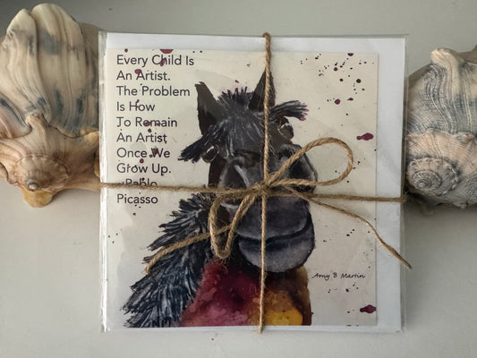 Every Child Is An Artist~ Gift Pack Of 6 Watercolor Greeting Cards