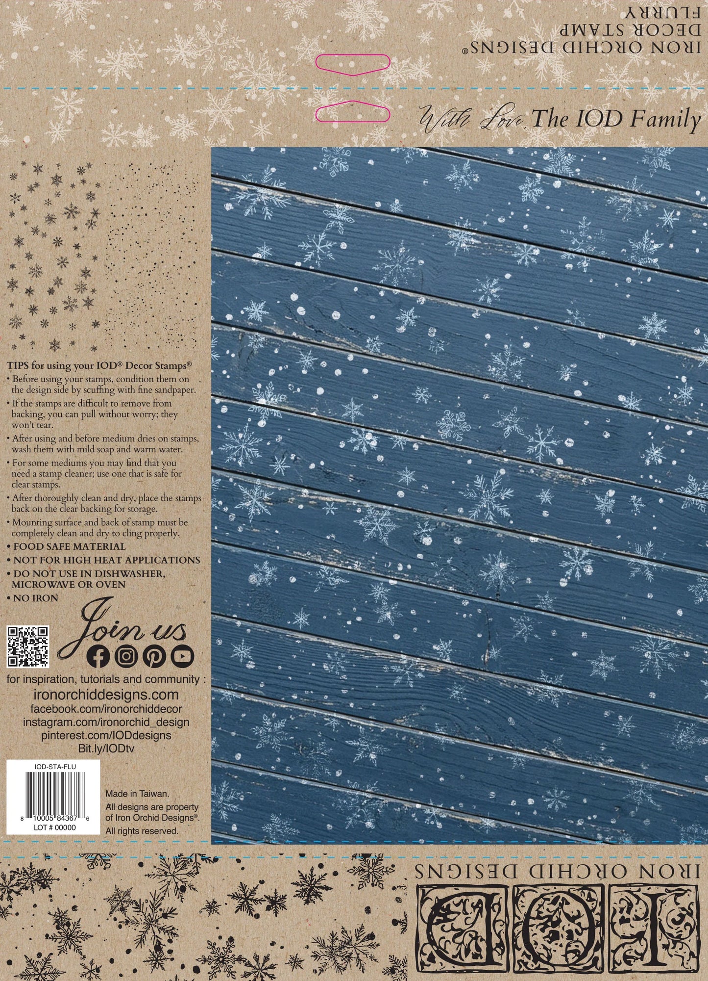 Flurry 12x12 IOD Stamp™