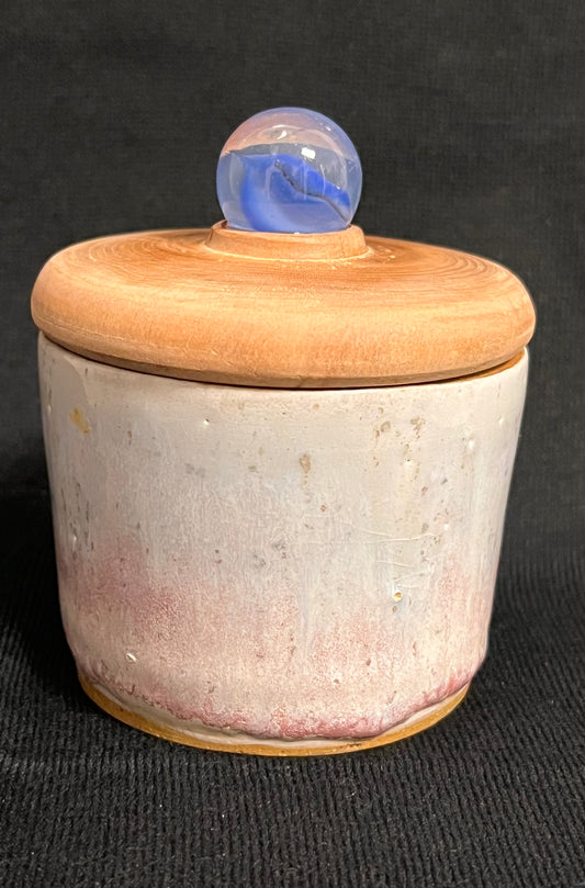 Marble Top Clay Jar