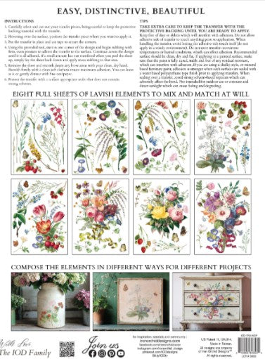 Marché des Fleurs IOD Transfer 12x16 Pad™