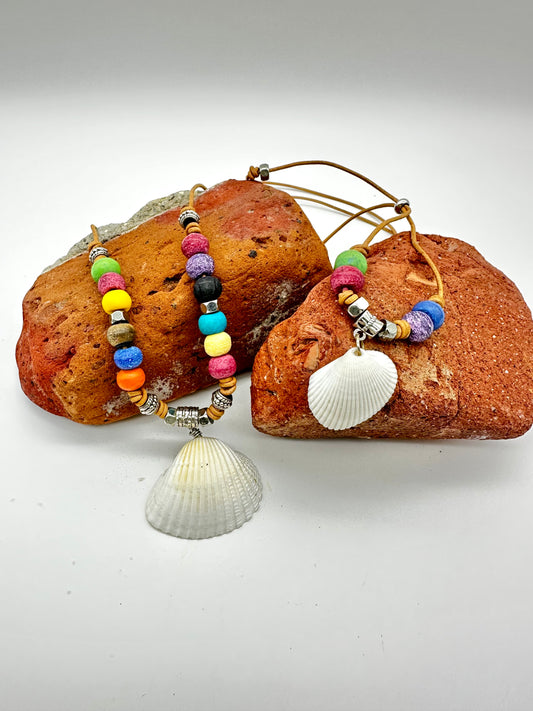 Colorful Shell Necklace and Bracelet Set