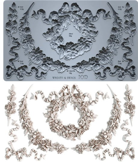 Wreath & Swags 6x10 IOD Mould