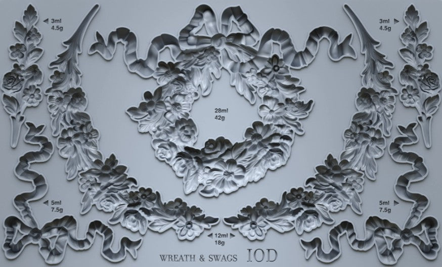 Wreath & Swags 6x10 IOD Mould
